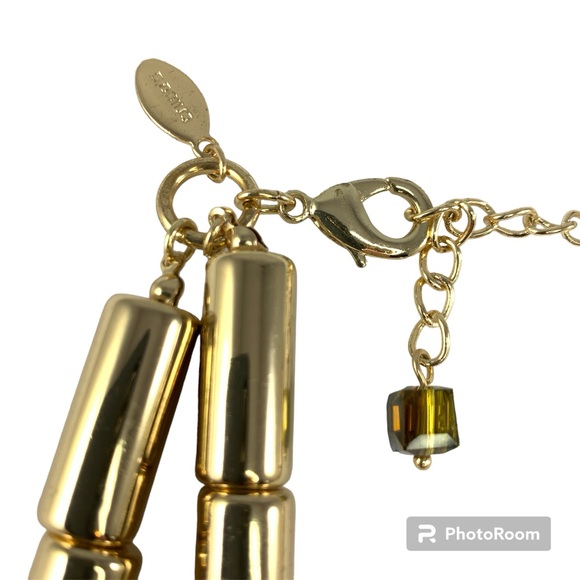 Chico’s Berry Multi strand Goldtone Chunky Statement Necklace NOSZ FL11-22 $85 - Picture 2 of 6